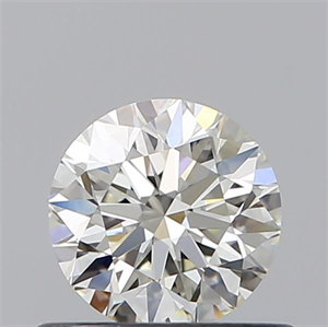 Picture of Natural Diamond 0.57 Carats, Round with Excellent Cut, J Color, VVS1 Clarity and Certified by GIA
