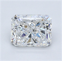 Natural Diamond 1.02 Carats, Radiant with  Cut, F Color, SI2 Clarity and Certified by GIA