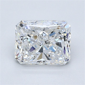 Picture of Natural Diamond 1.02 Carats, Radiant with  Cut, F Color, SI2 Clarity and Certified by GIA