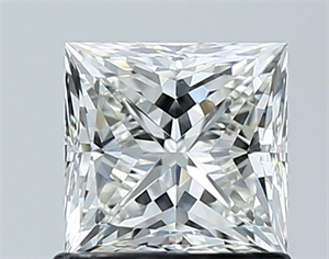 Picture of Natural Diamond 1.03 Carats, Princess with  Cut, H Color, VS2 Clarity and Certified by GIA
