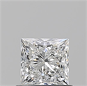 Natural Diamond 0.72 Carats, Princess with  Cut, F Color, VVS1 Clarity and Certified by GIA