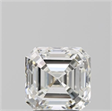Natural Diamond 2.01 Carats, Asscher with  Cut, H Color, SI1 Clarity and Certified by GIA