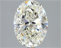 Natural Diamond 3.01 Carats, Oval with  Cut, H Color, SI1 Clarity and Certified by HRD