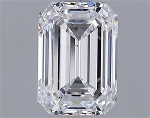 Picture of Lab Grown Diamond 1.28 Carats, Emerald with  Cut, E Color, VS1 Clarity and Certified by IGI