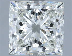 Picture of Natural Diamond 3.02 Carats, Princess with  Cut, J Color, VS1 Clarity and Certified by IGI
