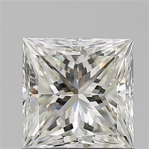 Picture of Natural Diamond 0.91 Carats, Princess with  Cut, J Color, VS2 Clarity and Certified by GIA