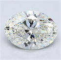 Natural Diamond 3.02 Carats, Oval with  Cut, I Color, VVS2 Clarity and Certified by GIA