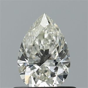 Picture of Natural Diamond 0.51 Carats, Pear with  Cut, H Color, VVS2 Clarity and Certified by IGI