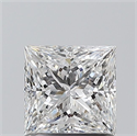 Natural Diamond 1.01 Carats, Princess with  Cut, E Color, SI2 Clarity and Certified by GIA