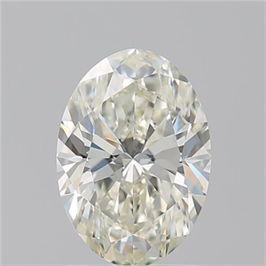 Picture of Natural Diamond 1.70 Carats, Oval with  Cut, K Color, VVS1 Clarity and Certified by GIA