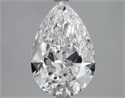 Natural Diamond 3.01 Carats, Pear with  Cut, D Color, SI1 Clarity and Certified by GIA