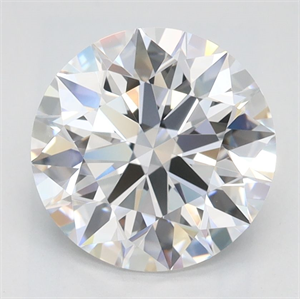 Picture of Lab Grown Diamond 2.07 Carats, Round with Ideal Cut, D Color, IF Clarity and Certified by IGI
