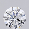 Lab Grown Diamond 1.27 Carats, Round with Ideal Cut, D Color, VVS2 Clarity and Certified by IGI