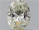 Natural Diamond 0.50 Carats, Oval with  Cut, K Color, VS1 Clarity and Certified by GIA
