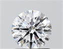 Lab Grown Diamond 1.08 Carats, Round with Ideal Cut, E Color, IF Clarity and Certified by IGI