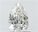 Natural Diamond 0.53 Carats, Pear with  Cut, H Color, VVS1 Clarity and Certified by IGI