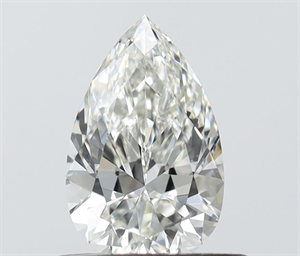 Picture of Natural Diamond 0.53 Carats, Pear with  Cut, H Color, VVS1 Clarity and Certified by IGI