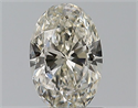 Natural Diamond 0.75 Carats, Oval with  Cut, J Color, SI2 Clarity and Certified by GIA