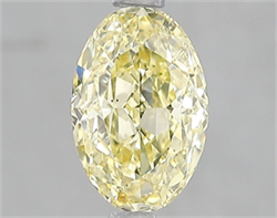Picture of Lab Grown Diamond 1.56 Carats, Oval with  Cut, Fancy Intense Yellow Color, VS1 Clarity and Certified by IGI