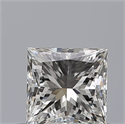 Natural Diamond 0.44 Carats, Princess with  Cut, F Color, IF Clarity and Certified by IGI
