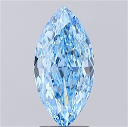 Picture of Lab Grown Diamond 3.04 Carats, Marquise with  Cut, Fancy Vivid Blue Color, VS2 Clarity and Certified by IGI