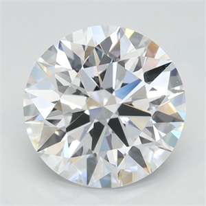 Picture of Lab Grown Diamond 2.13 Carats, Round with Ideal Cut, D Color, IF Clarity and Certified by IGI