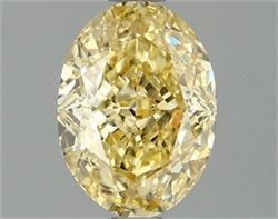 Picture of Lab Grown Diamond 1.56 Carats, Oval with  Cut, Fancy Intense Yellow Color, VS1 Clarity and Certified by IGI