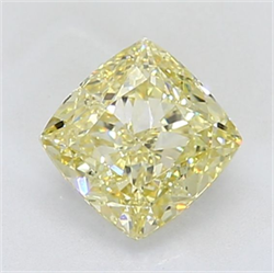 Picture of Lab Grown Diamond 2.43 Carats, CUSHION MODIFIED with  Cut, Fancy Intense Yellow Color, VS2 Clarity and Certified by IGI