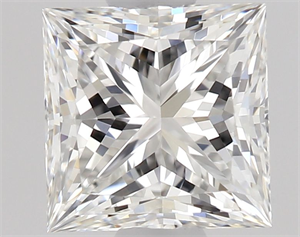 Picture of Natural Diamond 0.72 Carats, Princess with  Cut, G Color, IF Clarity and Certified by GIA