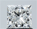 Natural Diamond 1.01 Carats, Princess with  Cut, H Color, VVS2 Clarity and Certified by GIA
