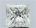 Natural Diamond 1.51 Carats, Princess with  Cut, J Color, SI1 Clarity and Certified by GIA