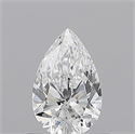 Natural Diamond 0.56 Carats, Pear with  Cut, D Color, VS1 Clarity and Certified by GIA