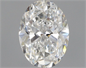 Natural Diamond 0.42 Carats, Oval with  Cut, F Color, VVS2 Clarity and Certified by GIA
