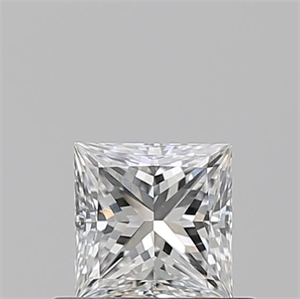 Picture of Natural Diamond 0.53 Carats, Princess with  Cut, F Color, VVS2 Clarity and Certified by GIA