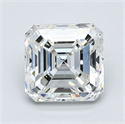 Natural Diamond 1.51 Carats, Asscher with  Cut, I Color, SI1 Clarity and Certified by GIA