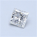 Natural Diamond 0.61 Carats, Princess with  Cut, D Color, VS1 Clarity and Certified by GIA