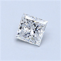 Natural Diamond 0.61 Carats, Princess with  Cut, D Color, VS1 Clarity and Certified by GIA