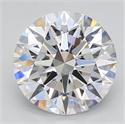 Lab Grown Diamond 3.22 Carats, Round with Excellent Cut, D Color, VVS2 Clarity and Certified by GIA