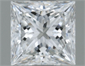 Natural Diamond 0.51 Carats, Princess with  Cut, F Color, VVS2 Clarity and Certified by GIA