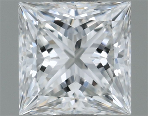 Picture of Natural Diamond 0.51 Carats, Princess with  Cut, F Color, VVS2 Clarity and Certified by GIA