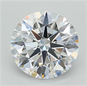 Lab Grown Diamond 2.78 Carats, Round with Excellent Cut, D Color, IF Clarity and Certified by GIA