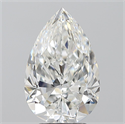 Diamante Natural 3.50 quilates, De pera , Color F, claridad VVS2 y certificado GIA