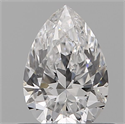 Natural Diamond 0.11 Carats, Pear with  Cut, D Color, VVS2 Clarity and Certified by IGI