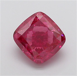 Picture of Lab Grown Diamond 4.08 Carats, CUSHION MODIFIED with  Cut, Fancy Vivid Pink Color, VS1 Clarity and Certified by IGI
