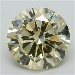 Picture of Lab Grown Diamond 6.62 Carats, Round with Excellent Cut, Fancy Yellow Color, VS1 Clarity and Certified by IGI