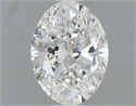 Natural Diamond 1.04 Carats, Oval with  Cut, G Color, SI1 Clarity and Certified by GIA