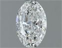 Natural Diamond 0.90 Carats, Oval with  Cut, H Color, VS1 Clarity and Certified by GIA