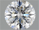 Natural Diamond 0.71 Carats, Round with Excellent Cut, F Color, VVS1 Clarity and Certified by GIA