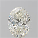 Natural Diamond 5.22 Carats, Oval with  Cut, K Color, SI2 Clarity and Certified by GIA