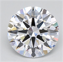 Lab Grown Diamond 2.41 Carats, Round with Excellent Cut, D Color, VVS1 Clarity and Certified by GIA
